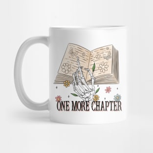 "One More Chapter" Skeleton & Book Mug